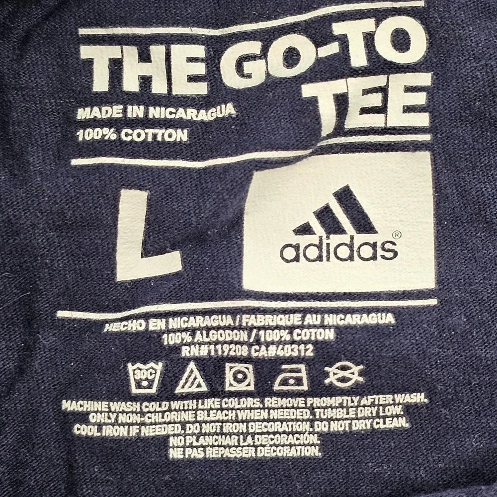 Columbus Blue Jackets Johnson #7 adidas Blue Short Sleeve Cotton T-Shirt Men's L